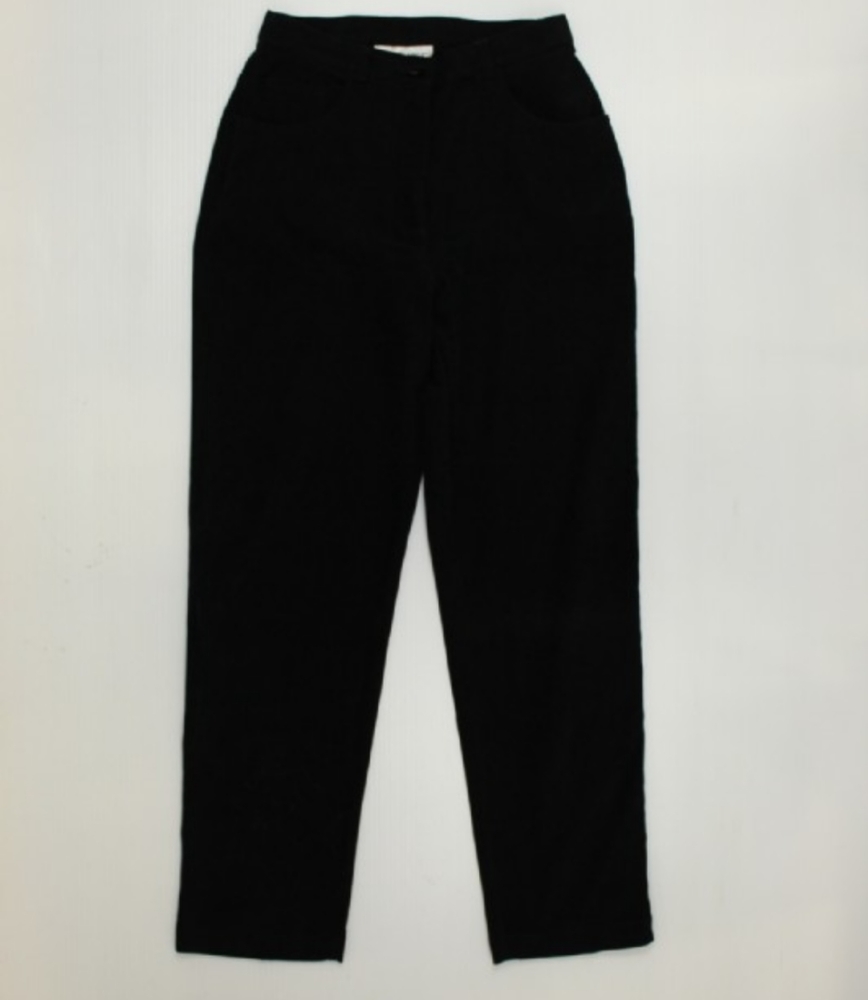 Black Suede Pants Barbara Lesser Size 12  (34x33)